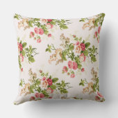 美しいアンティークフローラ クッション (裏面)