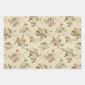 美しいアンティークフローラ ラッピングペーパーシート (正面2)