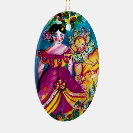 美しいアンティーク人形 セラミックオーナメント (右)