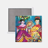 美しいアンティーク人形 マグネット (正面/裏面)