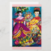 美しいアンティーク人形 便箋 (正面/裏面)