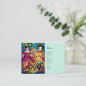 美しいアンティーク人形 名刺 (スタンド正面)