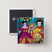 美しいアンティーク人形 缶バッジ (正面&裏面)