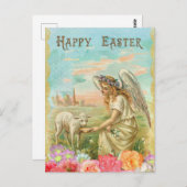 美しいアンティーク写真のイースターカード ポストカード (正面/裏面)