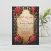 美しいアンドザビーストバラスウィート16招待状 招待状 (スタンド正面)