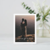 美しいアンパモダンサンド写真の日付の保存 ポストカード (スタンド正面)