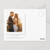 美しいアンパモダンサンド写真の日付の保存 ポストカード (裏面)