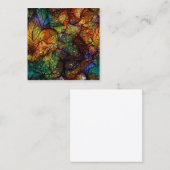 美しいアーお洒落ト紅葉 スクエア名刺 (正面/裏面)