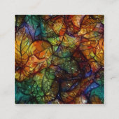 美しいアーお洒落ト紅葉 スクエア名刺 (正面)