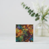 美しいアーお洒落ト紅葉 スクエア名刺 (スタンド正面)