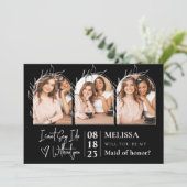 美しいアーチ写真コラージュのブライドメイド提案 招待状 (スタンド正面)