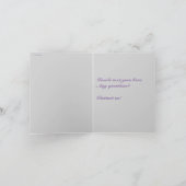 美しいアートデコ縁ど薄紫グレーパープル カード (内部)