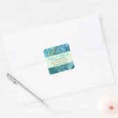 美しいアート木の住所 シール(20) スクエアシール (封筒)