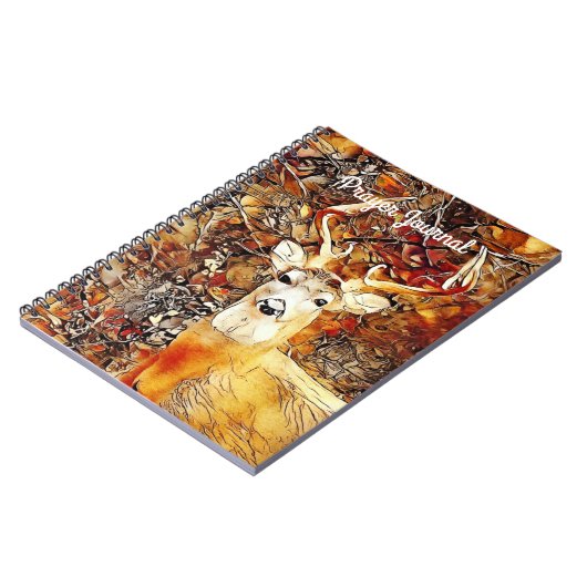 美しいアート鹿バック祈りの言葉ジャーナル ノートブック (左側)