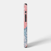 美しいアート ヒョウ シームレス パターン、抽象的 ア iPhoneケース (左側面)