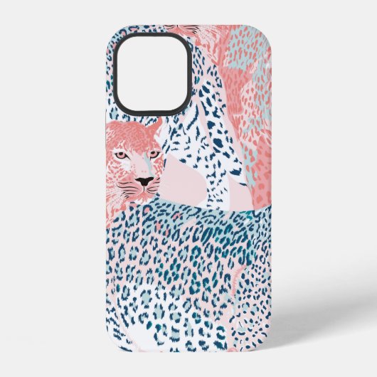 美しいアート ヒョウ シームレス パターン、抽象的 ア iPhoneケース (裏面)