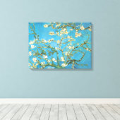 美しいアーモンドの花絵画アンティークの青いgre キャンバスプリント (インサイチュ (ウッドフロア))