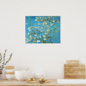 美しいアーモンドの花絵画アンティークの青いgre ポスター (キッチン)