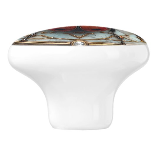 美しいアールデコのクマムシ セラミックノブ (側面)