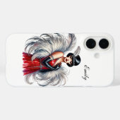美しいアールデコの女性に名前を追加 Case-Mate iPhoneケース (裏面 (横))