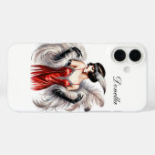 美しいアールデコの女性に名前を追加 Case-Mate iPhoneケース (裏面 (横))