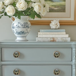 美しいアールデコエレガント金ゴールドターコイズ セラミックノブ