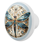 美しいアールデコステンドグラストンボ セラミックノブ (右)