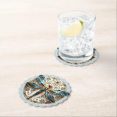 美しいアールデコステンドグラストンボ ペーパーコースター (インサイチュ)