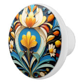 美しいアールデコヌーボーセラミックノブ セラミックノブ (右)