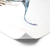 美しいアールデコバタフライフェアリー ポスター (角)