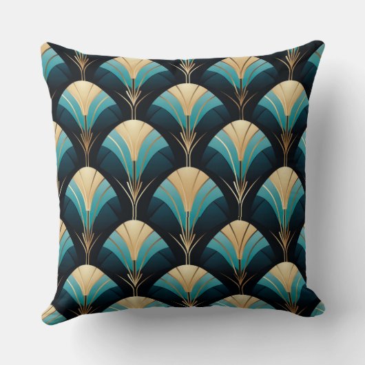 美しいアールデコファンスタイルクッション クッション (裏面)