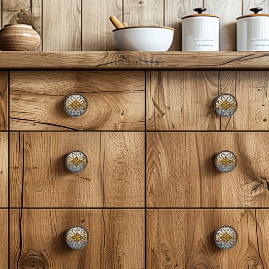 美しいアールデコ金ゴールドグレーアートガラス セラミックノブ