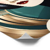 美しいアールデコ1920sフラッパー ポスター (角)