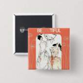 美しいアールデコ- 缶バッジ (正面&裏面)