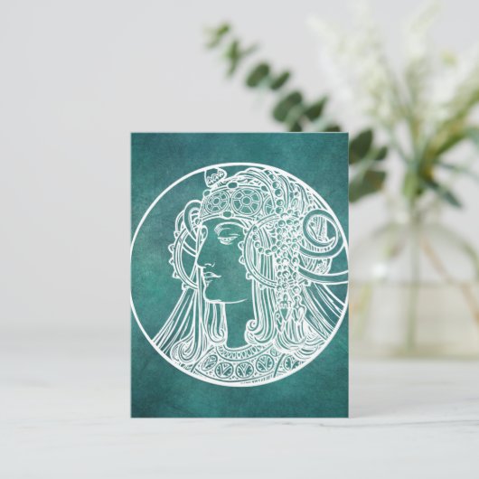 美しいアールヌーボーはがき ポストカード (スタンド正面)