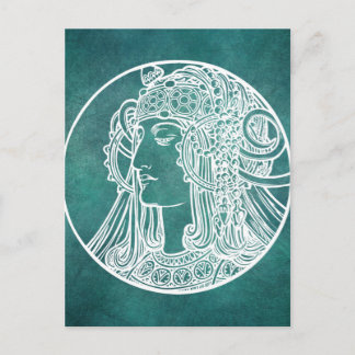 美しいアールヌーボーはがき ポストカード