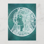 美しいアールヌーボーはがき ポストカード (正面)