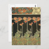 美しいアールヌーボーはがき ポストカード (正面/裏面)