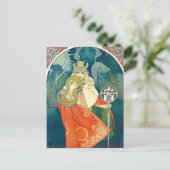 美しいアールヌーボーはがき ポストカード (スタンド正面)