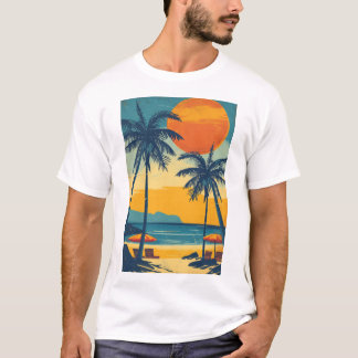 美しいアールヌーボースタイルポスターTシャツ Tシャツ