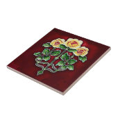 美しいアールヌーボーバラセラミックタイル タイル (側面)