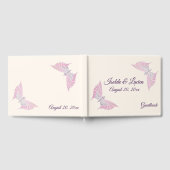 美しいアールヌーボー結婚蝶 ゲストブック (全面)