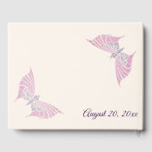 美しいアールヌーボー結婚蝶 ゲストブック (裏面)