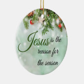 美しいイエス・キリストは季節の理由です セラミックオーナメント (右)