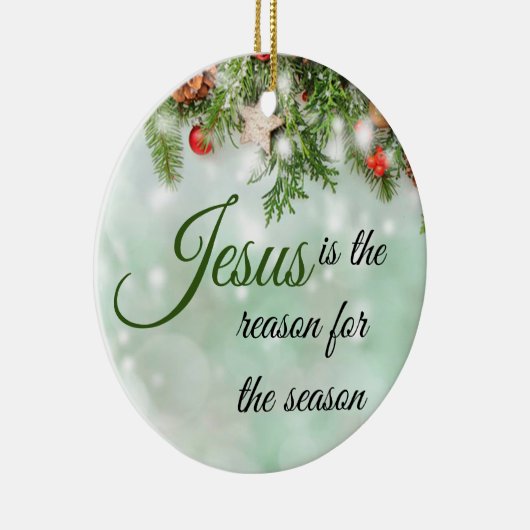 美しいイエス・キリストは季節の理由です セラミックオーナメント (右)