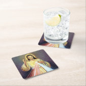 美しいイエス・キリスト スクエアペーパーコースター (インサイチュ)