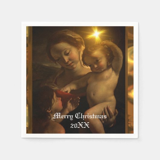 美しいイエス スタンダードカクテルナプキン (正面)