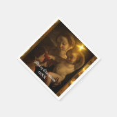 美しいイエス スタンダードカクテルナプキン (角)