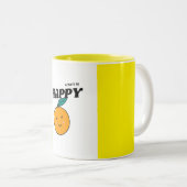 美しいイエローオレンジマグ ツートーンマグカップ (正面右)