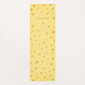 美しいイエロースイスチパーソナライズされたーズ ヨガマット (正面)